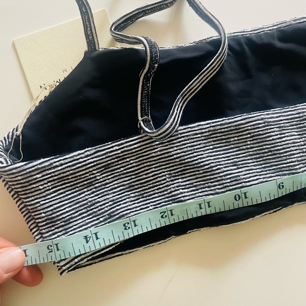 Mara Hoffman Black and White Striped Bikini Top - Picture 5 of 7